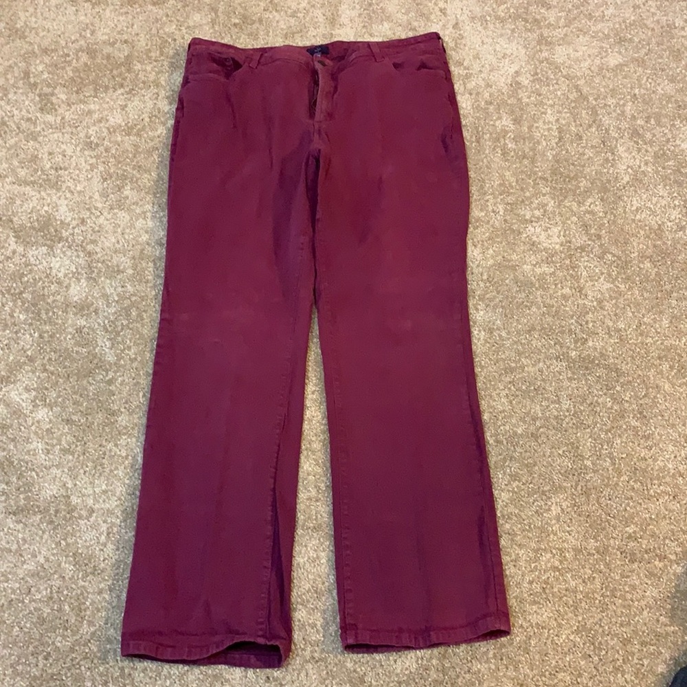 Magenta Straight Leg Jeans
